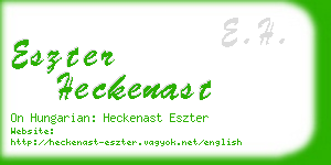 eszter heckenast business card